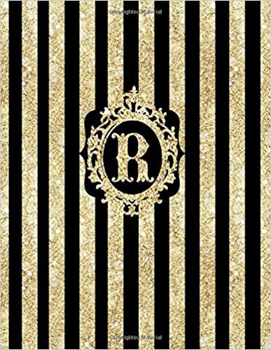 okumak R: Gold and Black Glittery Cover, a Composition College Ruled Notebook Journal Diary Jotter Gift to write in for Her, Him, Women, Men, Ladies, Boys ... Pages Paperback: Volume 1 (Monogrammed Gift)