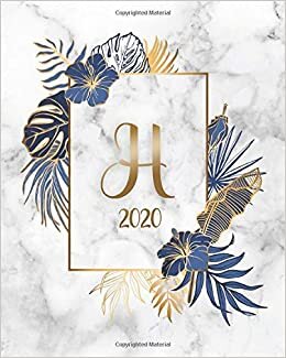 okumak 2020 Planner: Nifty 2020 Weekly Planner &amp; Agenda for Girls &amp; Women - Initial Monogram Letter H Organizer With To-Do’s, Inspirational Quotes &amp; Funny Holidays, Vision Board &amp; Notes.