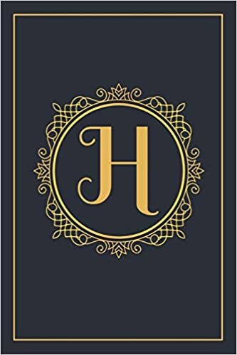 okumak H: Monogram Notebook Black and Gold Journal