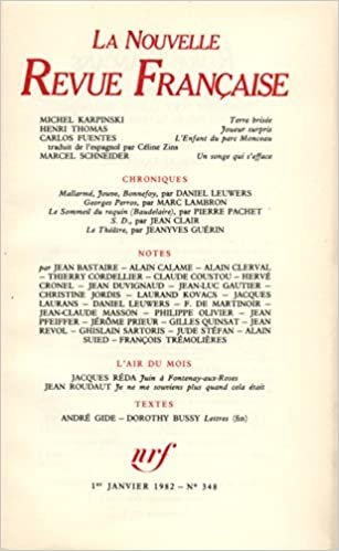 okumak LA N.R.F. 348 (JANVIER 1982) (LA NOUVELLE REVUE FRANCAISE)
