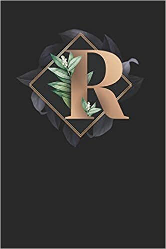 okumak R: Golden R with Monogram Initial R Notebook Journal 6x9 , 110 pages Lined Composition Notebook For Girls, R Journal for man, Women and Teen .