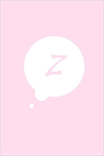 okumak Z: 6 x 9 Journal Notebook, Initial &quot;Z&quot; Monogram Comic Book Bubble, Pink Cover , Blank Lined Journal (Diary, Daily Planner) , 110 Durable Pages, Journal to Write In