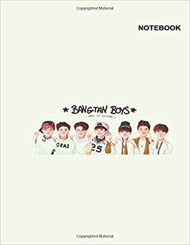okumak BTS rm notebook: Classic Lined pages, 110 Pages, Letter (8.5 x 11 inches), Bangtan Boys Cute Drawing Cover.