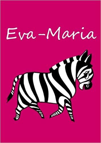 okumak Eva-Maria: personalisiertes Malbuch / Notizbuch / Tagebuch - Zebra - A4 - blanko
