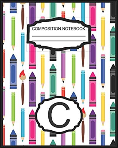 okumak Composition Notebook C: Monogrammed Initial Elementary School Wide Ruled Interior Notebook