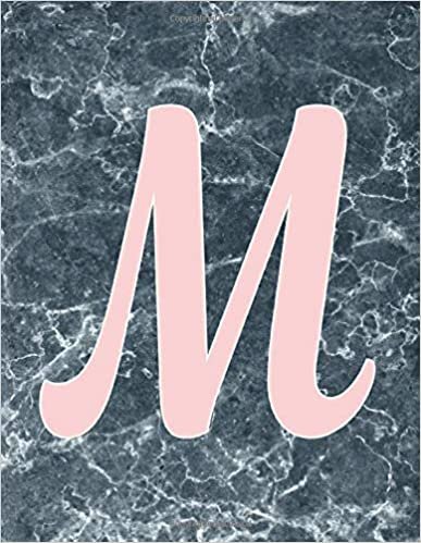 okumak Rose pink M Monogram Initial letter M Notebooks Journals gifts for kids, Girls and Women who like black &amp; white marbles, Writing &amp; Note Taking - 120 ... Book, Composition notebook, Journal or Diary