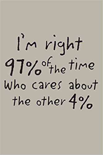 okumak Sarcastic I M Right 97 Of The Time Funny: Notebook Planner - 6x9 inch Daily Planner Journal, To Do List Notebook, Daily Organizer, 114 Pages