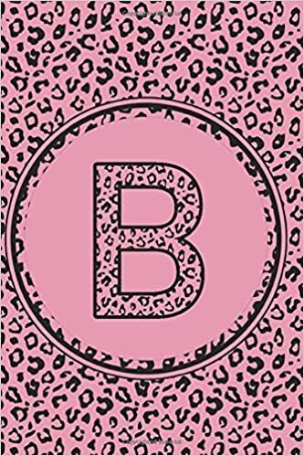 okumak B: Personalized Initial B Monogram Lined Notebook Pink Leopard journal gift for Girls and Women :110 Pages, 6x9, Soft Cover, Matte Finish