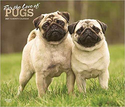 okumak Pugs – For the Love of - Möpse 2021 - 16-Monatskalender mit freier DogDays-App: Original BrownTrout-Kalender - Deluxe [Mehrsprachig] [Kalender] (Deluxe-Kalender)