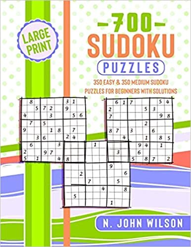 okumak 700 Sudoku Puzzles: 350 Easy &amp; 350 Medium Sudoku Puzzles for Beginners with Solutions