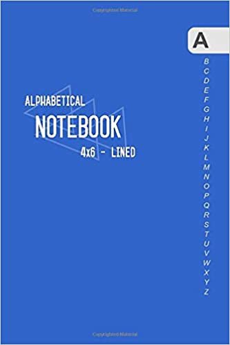 okumak Alphabetical Notebook 4x6: Small Lined-Journal Organizer with A-Z Tabs Printed | Smart Blue Design