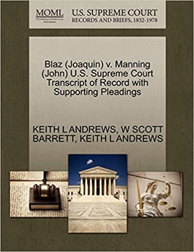 okumak Blaz (Joaquin) v. Manning (John) U.S. Supreme Court Transcript of Record with Supporting Pleadings