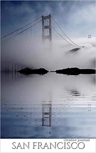 San Francisco stunning golden gate bridge reflections Blank white page Creative Journal