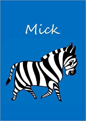 okumak Mick: individualisiertes Malbuch / Notizbuch / Tagebuch - Zebra - A4 - blanko