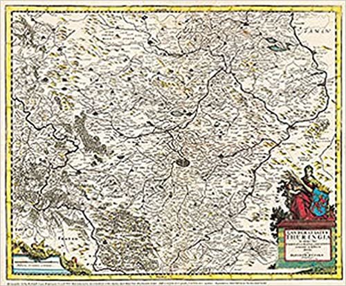 okumak Historische Karte: Land Thüringen 1690: Landgraviatus Thuringia. In omnes suos Comitatus. (Plano)