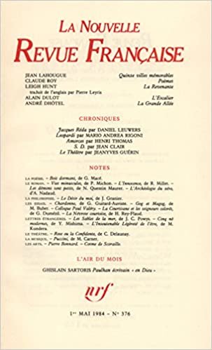 okumak LA N.R.F. 376 (MAI 1984) (LA NOUVELLE REVUE FRANCAISE)