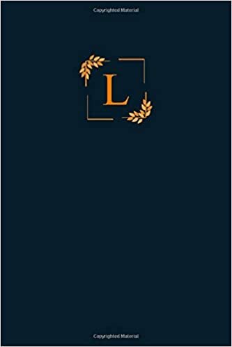 okumak L: Elegant Orange Initial Monogram Letter L Notebook Alphabetical Journal for Writing &amp; Notes, Romantic Personalized Diary Monogrammed Valentine Day ... Men (6x9 110 Ruled Pages Matte Blue Cover)