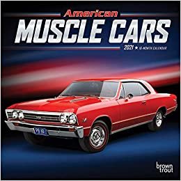 okumak American Muscle Cars 2021 Calendar