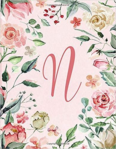 okumak 2020-2022 Calendar – Letter N – Pink Green Floral Design: 3-Year Monthly Calendar &amp; Planner, 8.5”x11”, Personalized with Initials. (Letter/Initial N - ... 3-Yr Calendar Alphabet Series, Band 14)