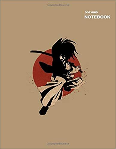 okumak Rurouni Kenshin Wandering Samurai mini notebook for girls: Dotted Pages, 8.5 x 11 inches, 110 White Pager.