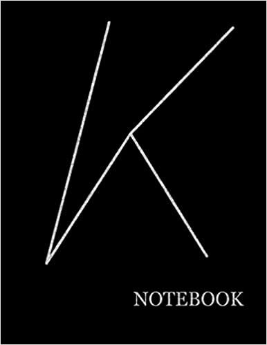 okumak Personalized K Initial Letter Black Notebook| Personalized K Initial Letter Black Notebook Grid Sturdy High Quality Premium White Paper 8.5x11 200 pages| (Luxury Silver, Band 1)