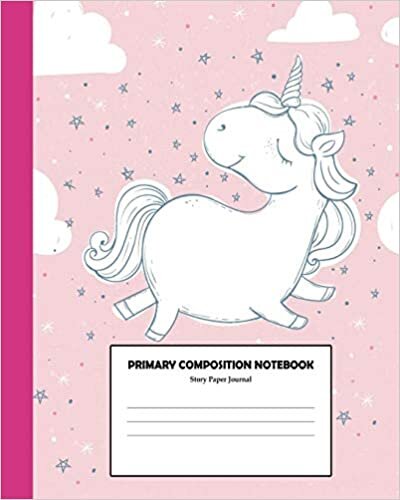 okumak Primary Composition Notebook Story Paper Journal: Handwriting Journal for Kindergarten, 1st &amp; 2nd grades | Unicorns Notebook for Kids | Notebook for Grades K-2 (55 sheets/110 pages)