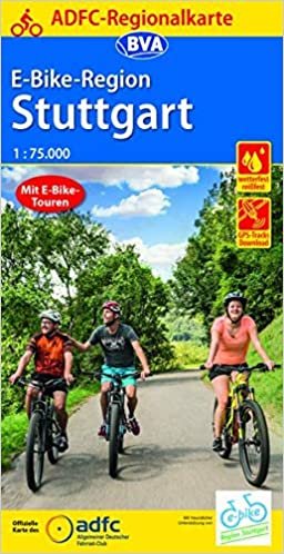 okumak ADFC-Regionalkarte E-Bike-Region Stuttgart, 1:75.000, reiß- und wetterfest, mit GPS-Track Download (ADFC-Regionalkarte 1:75000)