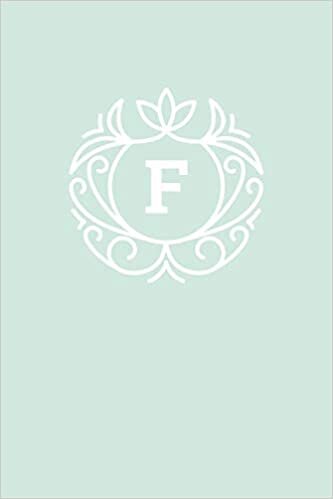 okumak F: 110 College-Ruled Pages (6 x 9) | Monogram Journal and Notebook with a Light Mint Green Background and Simple Vintage Elegant Design | Personalized ... Journal | Monogramed Composition Notebook