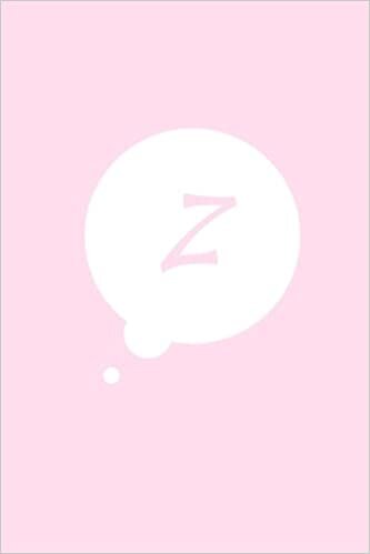 okumak Z: 6 x 9 Sketchbook Journal, Personalized Initial &quot;Z&quot; Monogram Comic Book Bubble Pink Cover, Blank Notebook, Art Sketch Pad, Doodle, Drawing, 200 Blank Pages with No Lines