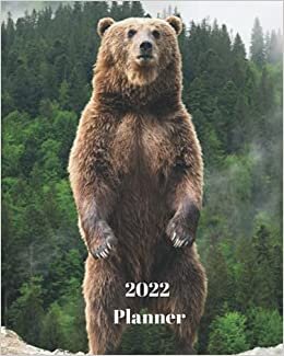 okumak 2022 Planner: Big Bear - Monthly Calendar with U.S./UK/ Canadian/Christian/Jewish/Muslim Holidays– Calendar in Review/Notes 8 x 10 in.- Animal Nature Wildlife