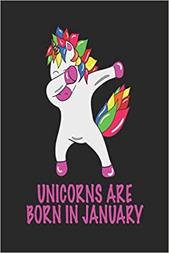 okumak Unicorns Are Born In January: Funny Blank Lined Journal for January Birthday