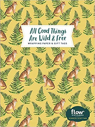okumak All Good Things Are Wild and Free Wrapping Paper and Gift Tags (Flow)