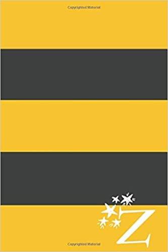 okumak Z: 6x9 Lined Personalized Writing Notebook Journal, 120 pages — Monogram Initial Letter Z with Magical Stars on Yellow &amp; Black Background (Magical Golden Yellow Monogram Gifts)