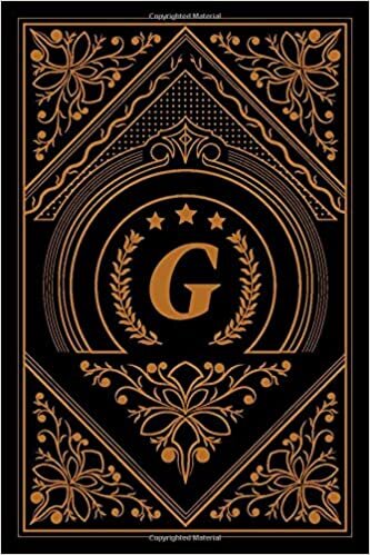 okumak G: Monogram Notebook Letter G - Clear and Sharp Printing Quality - Handy Size 6x9 inch