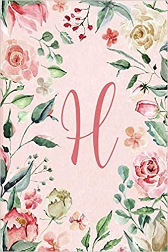 okumak Planner Undated 6&quot;x9” – Pink Green Floral Design - Initial H: Non-dated Weekly and Monthly Day Planner, Calendar, Organizer for Women, Teens – Letter ... Design 6”x9” Undated Planner Alphabet Series)