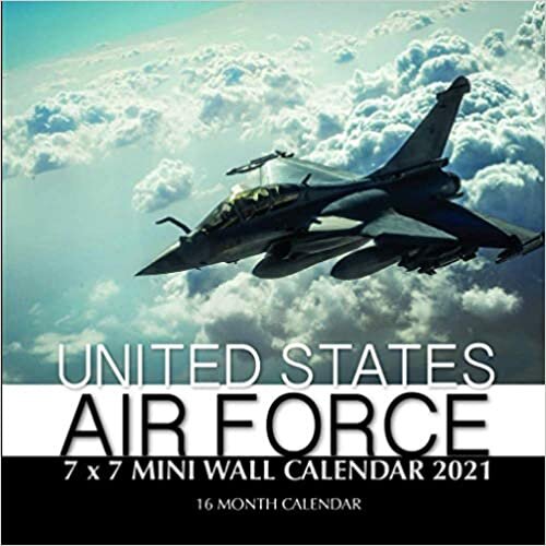 okumak United States Air Force 7 x 7 Mini Wall Calendar 2021: 16 Month Calendar