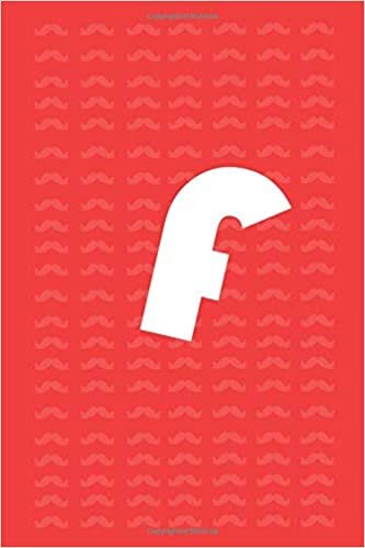 okumak F: Letter F Initial Monogram Notebook - Designed with motifs mustache red Note Book, Writing Pad, Journal or Diary with ... Kids, Boy &amp; Men - 100 Pages - Size 6x9: paperback
