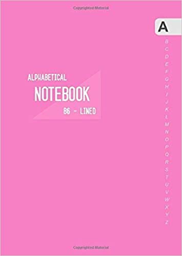 okumak Alphabetical Notebook B6: Small Lined-Journal Organizer with A-Z Tabs Printed | Smart Pink Design