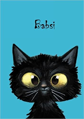 okumak Babsi: Personalisiertes Notizbuch, DIN A5, 80 blanko Seiten mit kleiner Katze auf jeder rechten unteren Seite. Durch Vornamen auf dem Cover, eine ... Coverfinish. Über 2500 Namen bereits verf