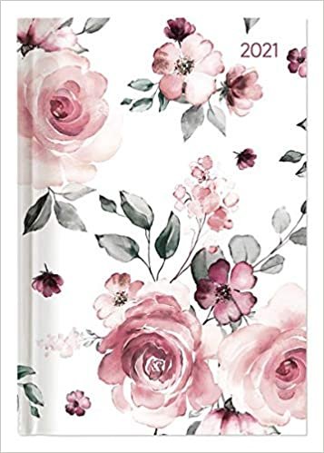 okumak Buchkalender Style Roses 2021 - Büro-Kalender A5 - Cheftimer - 1 Tag 1 Seite - 352 Seiten - Rose - Alpha Edition