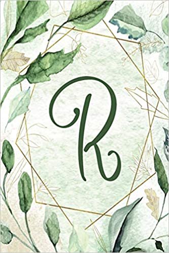 okumak Notebook 6”x9” - Letter R - Green Gold Floral Design: College-ruled, lined format exercise book with flowers, alphabet letters, initials series. ... Gold Floral Design Notebook 6”x9”, Band 18)