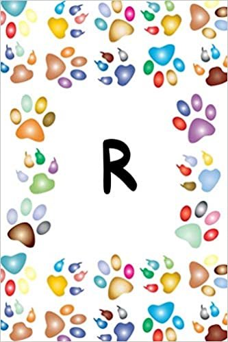 okumak R :: Lined Journal / Notebook /planner/ dairy/ classroom book perfect for kids, Girls or Boys for writing or school note taking, drawing ... comes ... Monogram Letter jounal with a cute dog paw