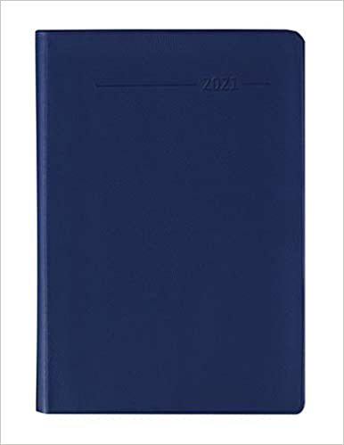 okumak Taschenkalender Buch PVC blau 2021 - Büro-Kalender 8x11,5 cm - 1 Woche 2 Seiten - 144 Seiten - Notiz-Heft - Alpha Edition