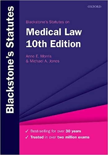 Blackstone's Statutes on Medical Law