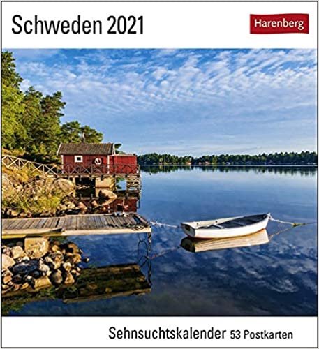 okumak Schweden 2021: Sehnsuchtskalender, 53 Postkarten