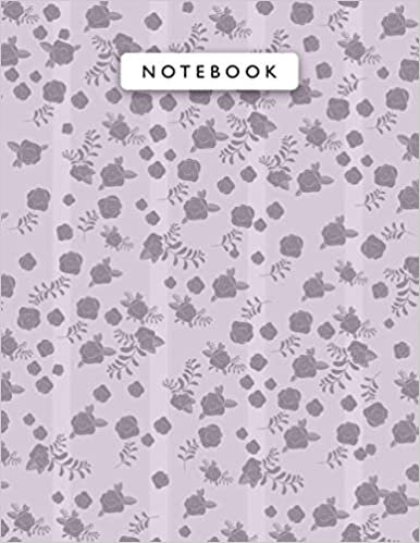 okumak Notebook Thistle Color Mini Vintage Rose Flowers Lines Patterns Cover Lined Journal: Work List, Monthly, Wedding, Journal, 110 Pages, College, A4, 8.5 x 11 inch, Planning, 21.59 x 27.94 cm