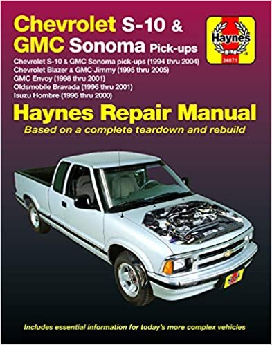 okumak Chevrolet S-10 &amp; GMC Sonoma Pick-Ups (94-04). Includes S-10 Blazer &amp; GMC Jimmy (95-05), GMC Envoy (98-01) &amp; Olds Bravada/Isuzu Hombre (96-01) Haynes ... Hombre (1996 Thru 2000) (Haynes Automotive)
