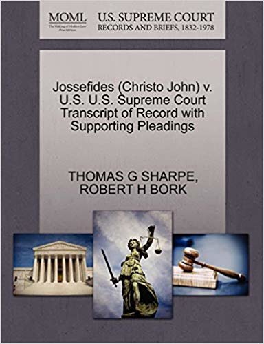 okumak Jossefides (Christo John) v. U.S. U.S. Supreme Court Transcript of Record with Supporting Pleadings