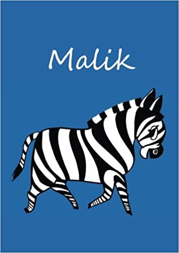 okumak Malik: individualisiertes Malbuch / Notizbuch / Tagebuch - Zebra - A4 - blanko