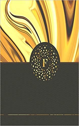 okumak F: Monogram Initial F. Journal/Diary/Notebook for Women and Girls. 8.5&quot;x11&quot; 120pg Front &amp; Back - Beautiful Gold Flow Design.